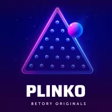 Neonfarbene Plinko-Spielillustration